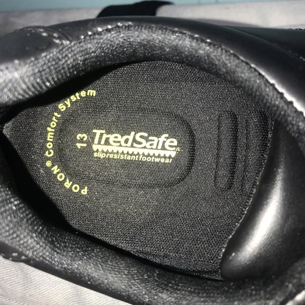 Tredsafe Shoes Men's Size 13 Women's 12 Oil & Slip Resistant Black M81211FA